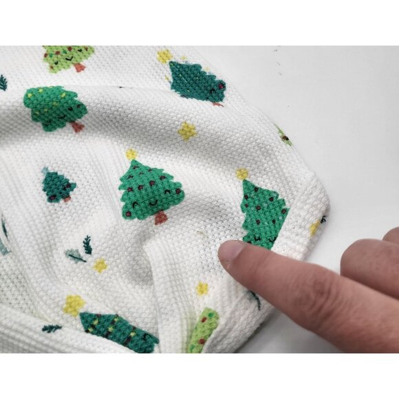 Angel Dear Holiday Christmas Trees Long Waffle Knotted Sleep Gown 0-3M - Picture 4 of 6